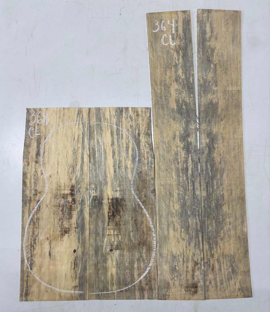 Juego de fondo y aros de guitarra de grado AAAA Dreadnought de palisandro de la India Oriental #61 