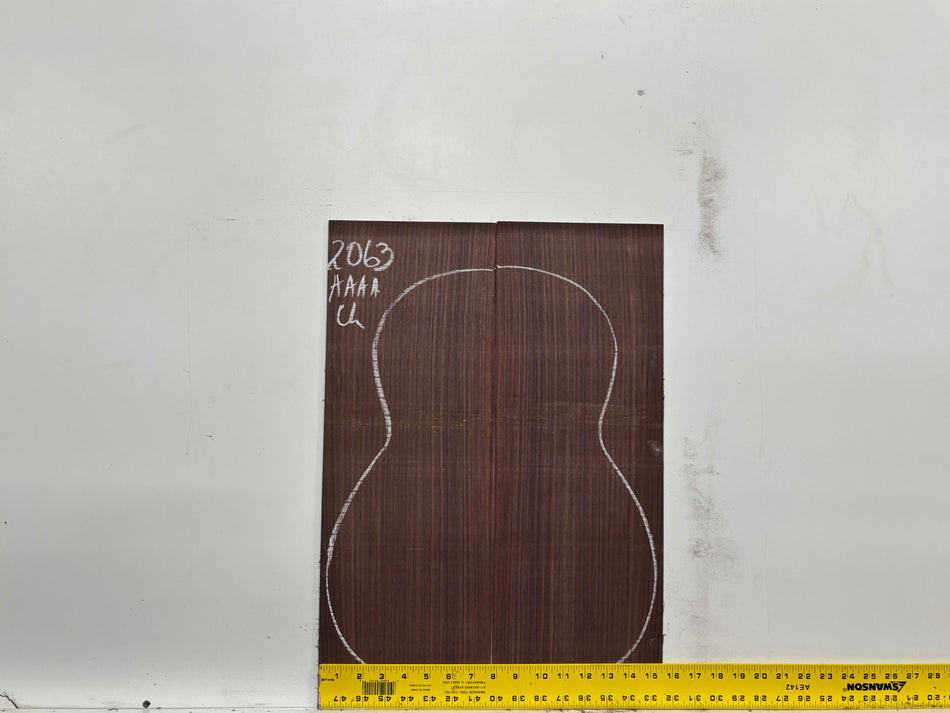East Indian Rosewood Classical AAAA Grade Guitar Back & Side Set #2063 - Exotic Wood Zone