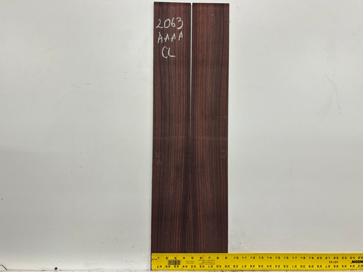 East Indian Rosewood Classical AAAA Grade Guitar Back & Side Set #2063 - Exotic Wood Zone