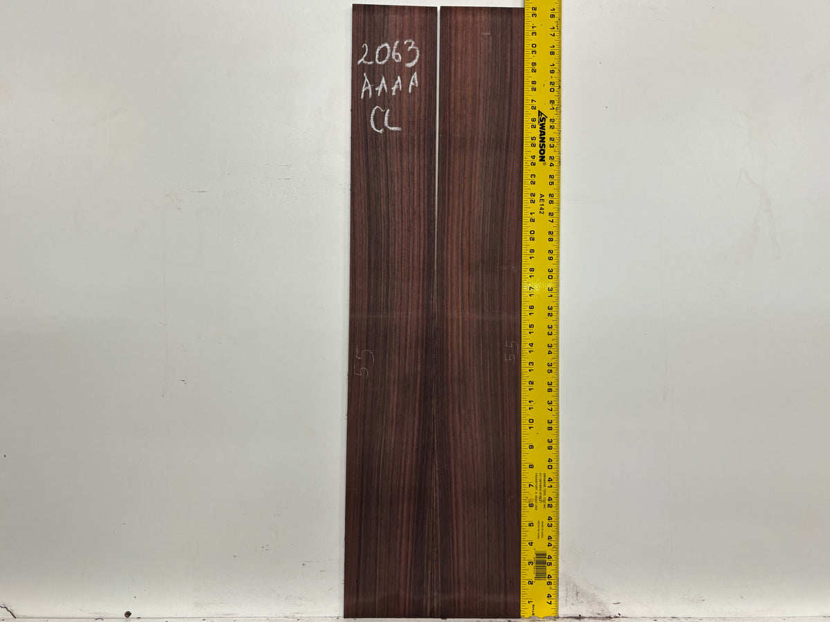 East Indian Rosewood Classical AAAA Grade Guitar Back & Side Set #2063 - Exotic Wood Zone