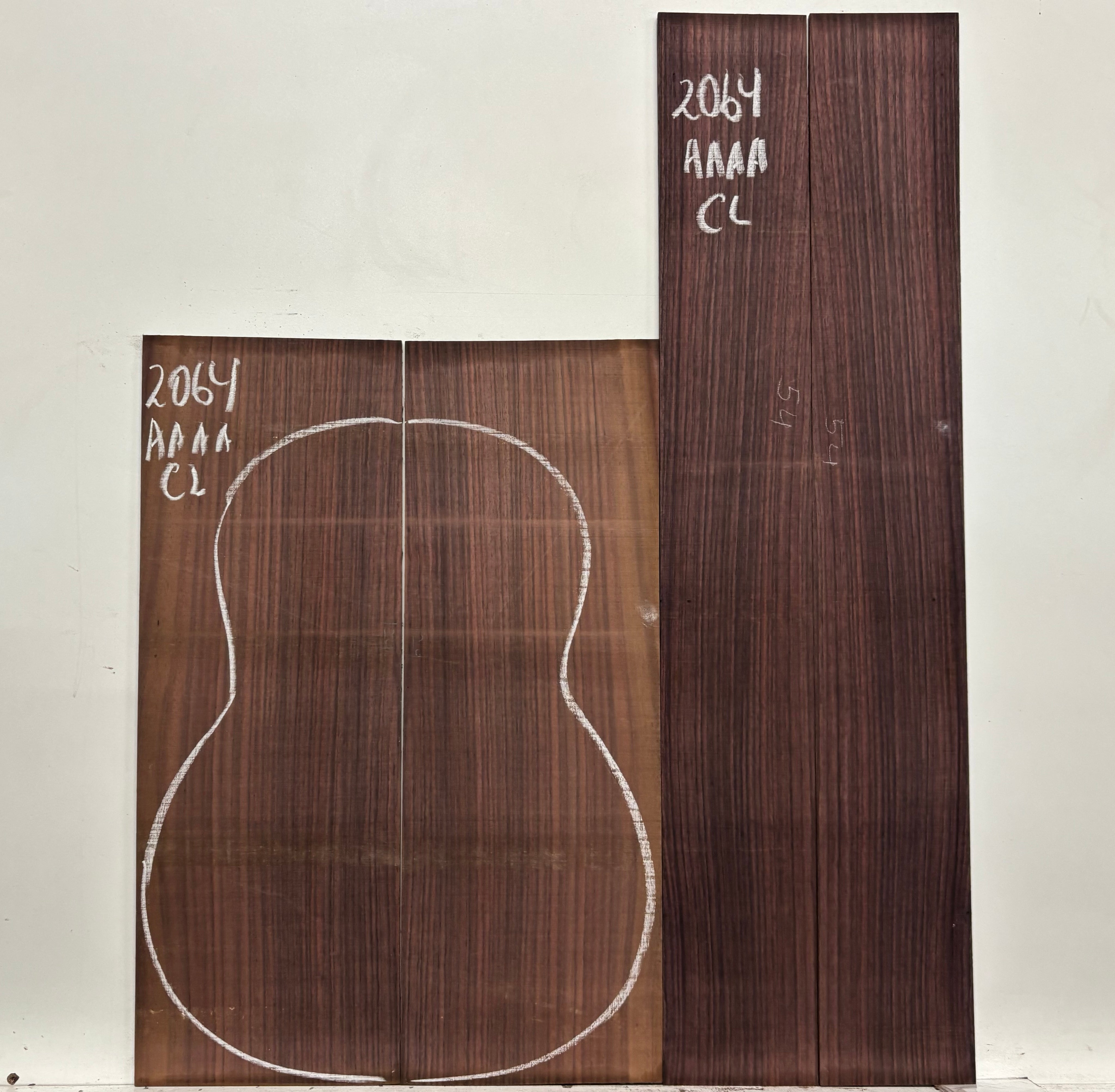 East Indian Rosewood Classical AAAA Grade Guitar Back & Side Set #2064 - Exotic Wood Zone