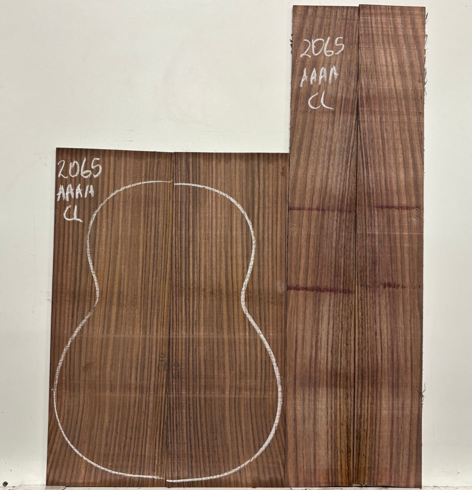 East Indian Rosewood Classical AAAA Grade Guitar Back & Side Set #2065 - Exotic Wood Zone
