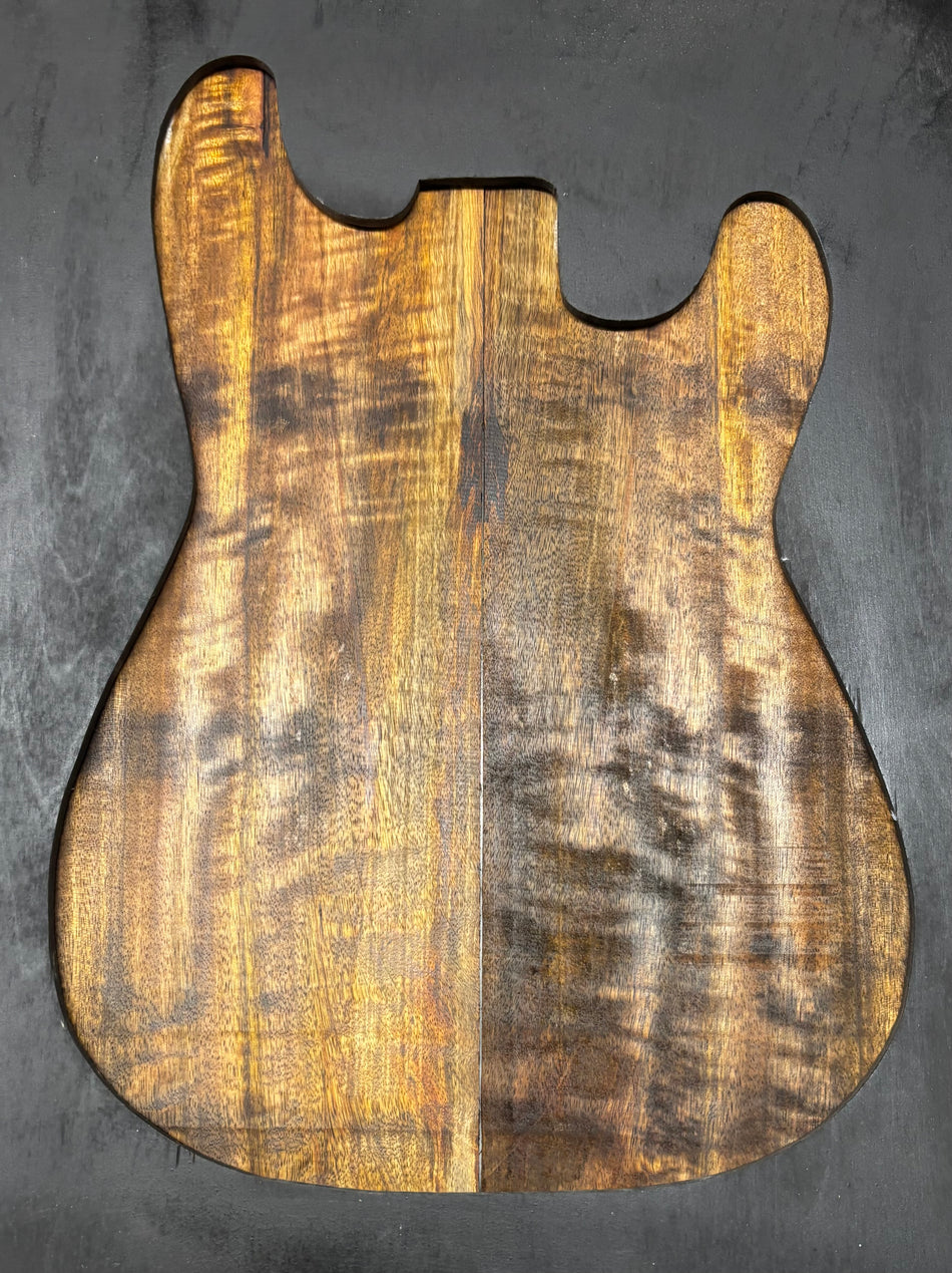 Tapas colgantes para guitarra Spalted de haya europea, a juego con libros, 21 "x 7" x 1/4"