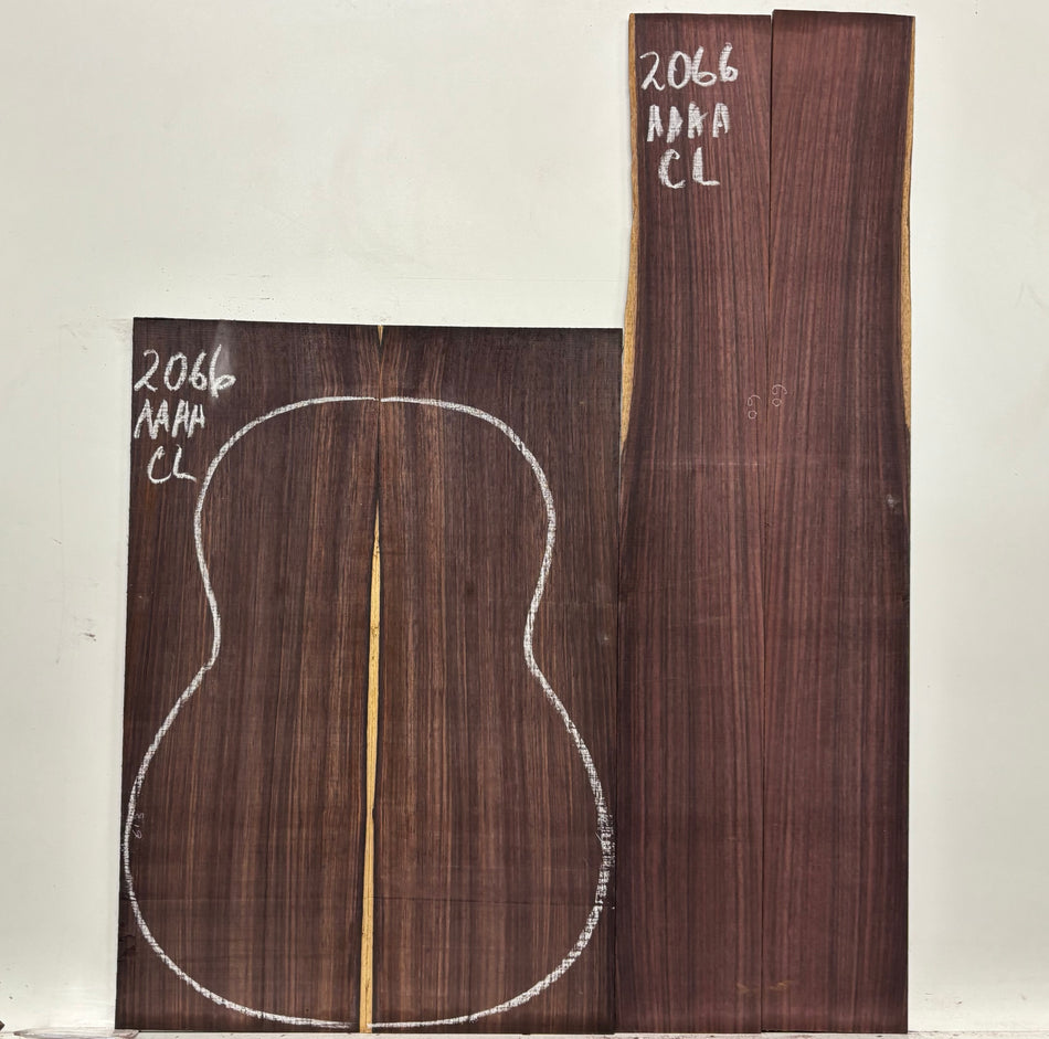 East Indian Rosewood Classical AAAA Grade Guitar Back & Side Set #2066 - Exotic Wood Zone