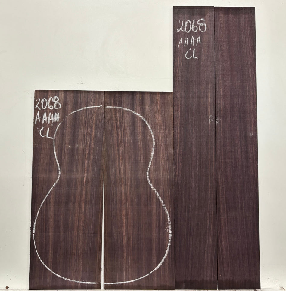 East Indian Rosewood Classical AAAA Grade Guitar Back & Side Set #2068 - Exotic Wood Zone