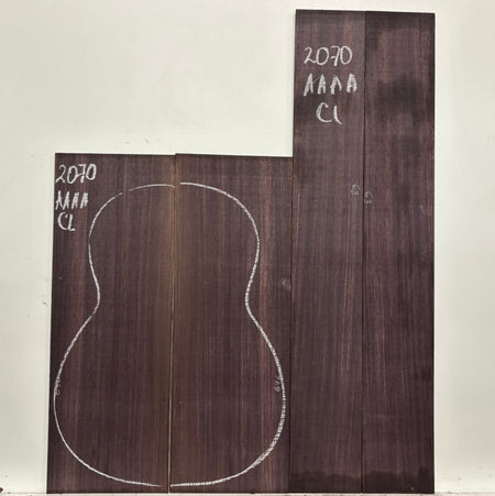 East Indian Rosewood Classical AAAA Grade Guitar Back & Side Set #2070 - Exotic Wood Zone