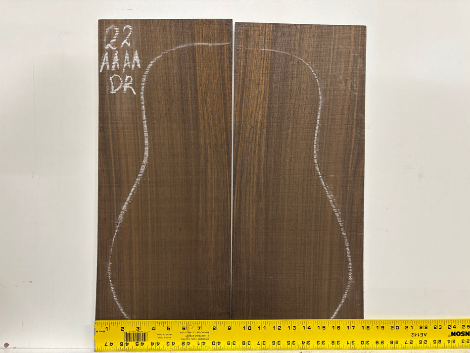 East Indian Rosewood Dreadnought AAAA Grade Guitar Back Set #22