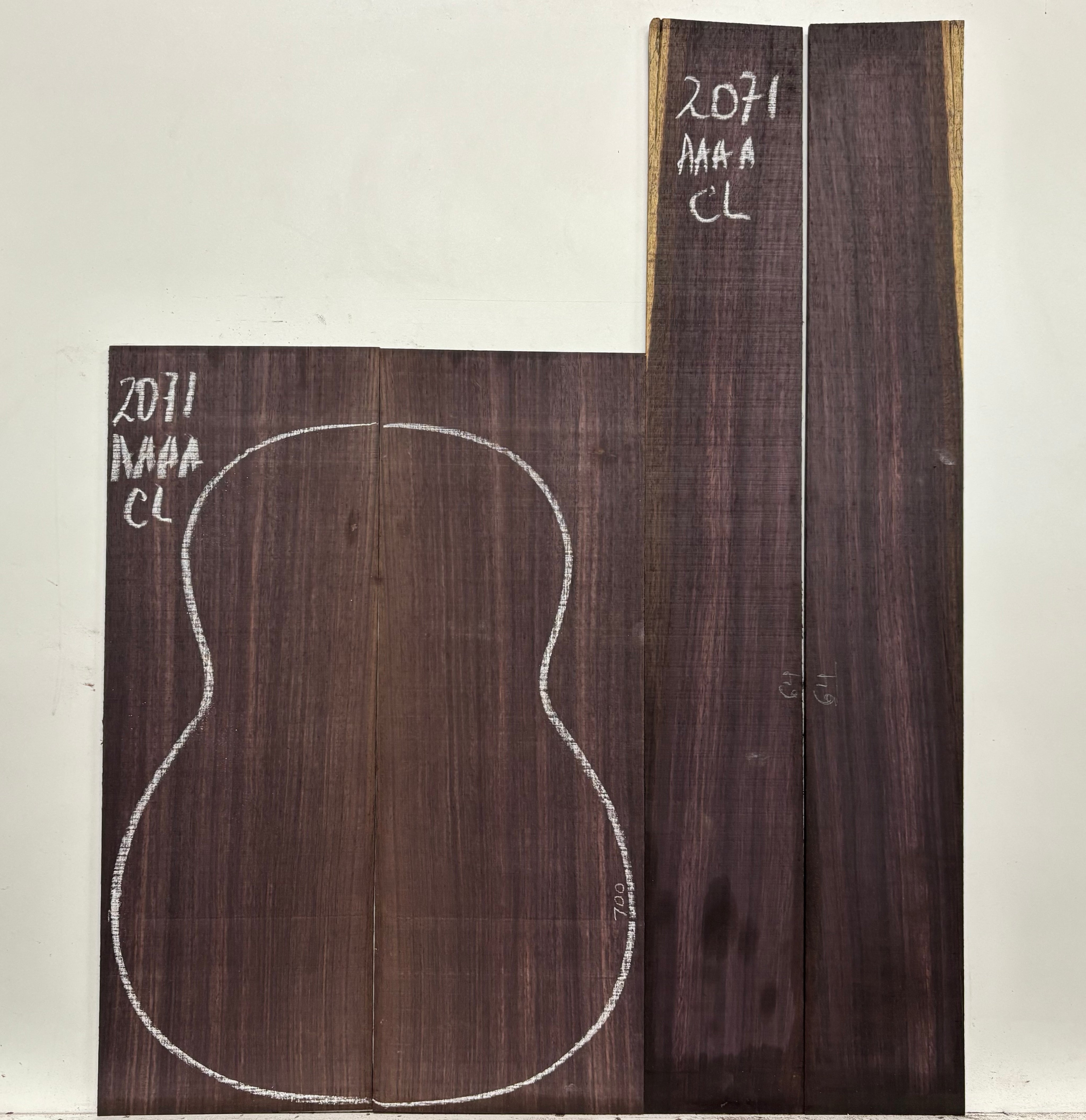 East Indian Rosewood Classical AAAA Grade Guitar Back & Side Set #2071 - Exotic Wood Zone