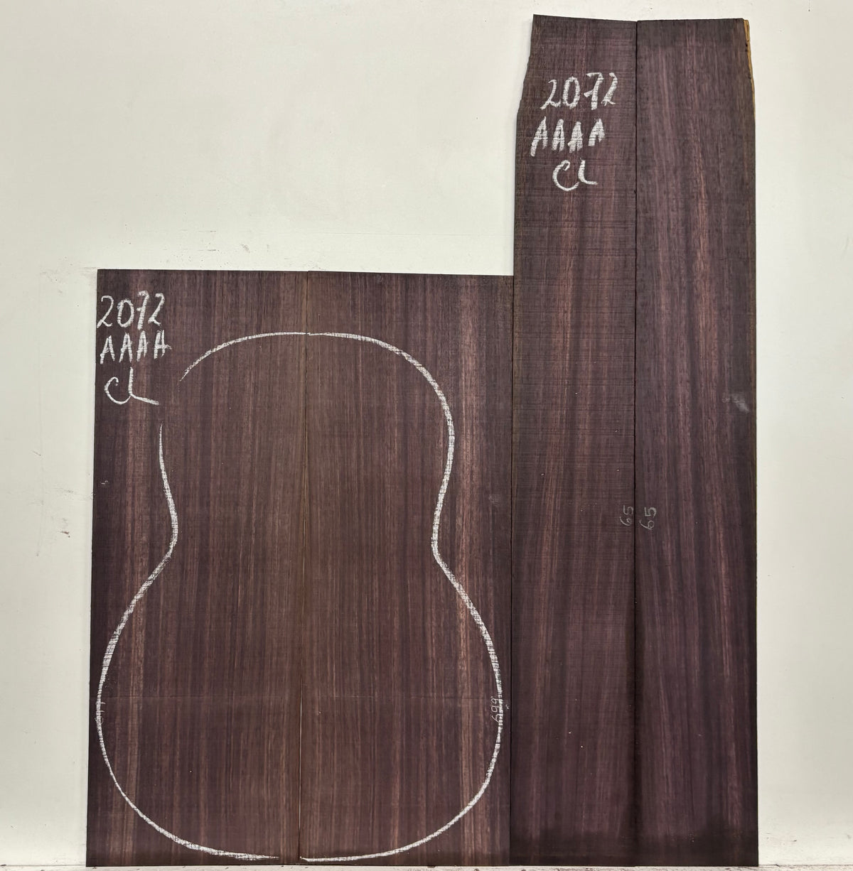 East Indian Rosewood Classical AAAA Grade Guitar Back & Side Set #2072 - Exotic Wood Zone