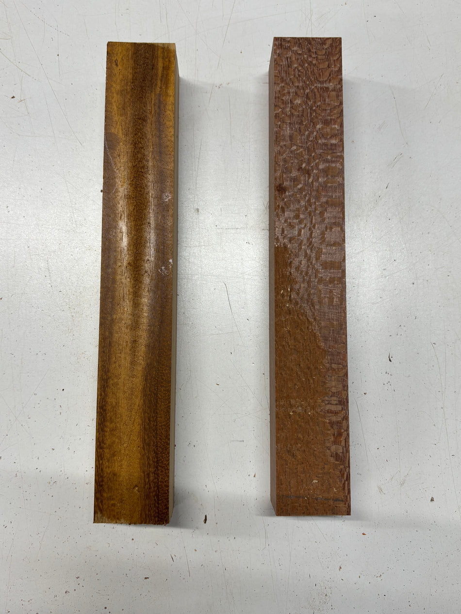 2 Pack, 2 Species Wild Jack + Leopardwood Turning Wood Blanks 12"x1-7/8"x1-7/8"#6900
