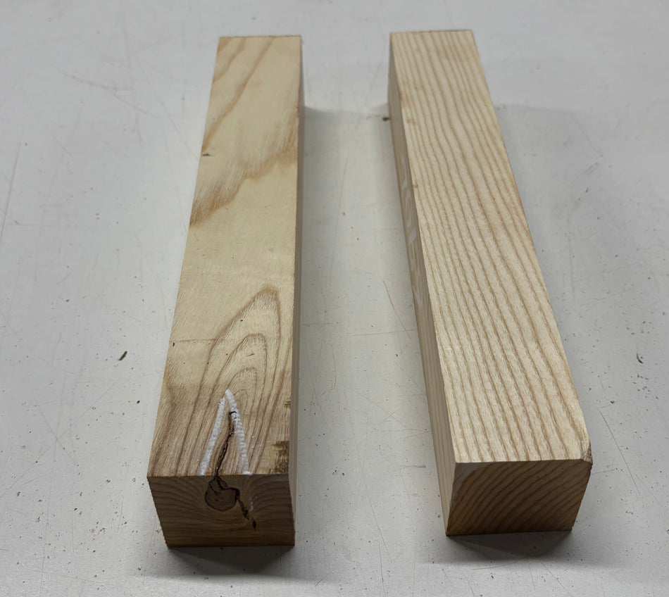 2 Pack, White Ash Turning Wood Blanks 12"x2"x2"#6902