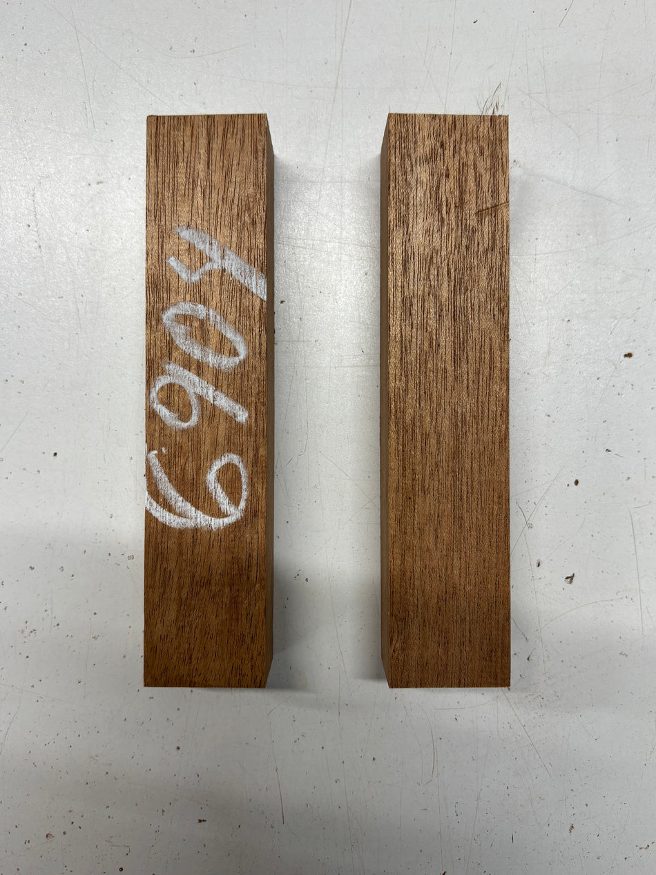 2 Pack, African Mahogany Turning Wood Blanks 7"x1-1/2"x1-1/2"#6904