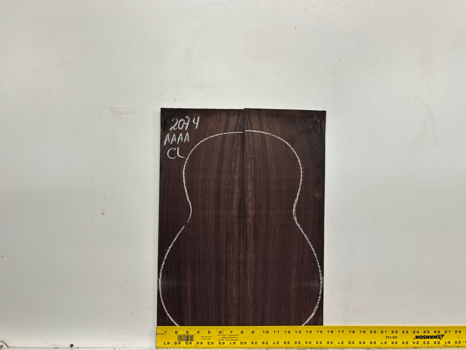East Indian Rosewood Classical AAAA Grade Guitar Back & Side Set #2074 - Exotic Wood Zone