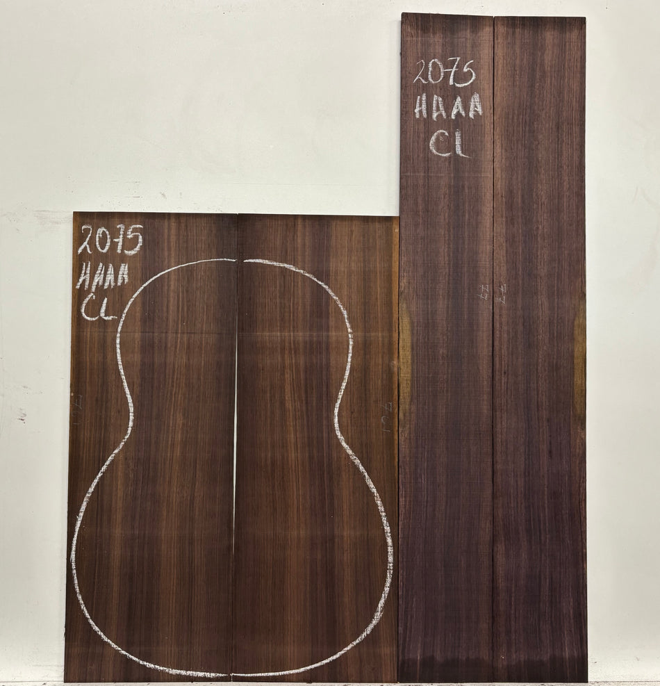East Indian Rosewood Classical AAAA Grade Guitar Back & Side Set #2075 - Exotic Wood Zone