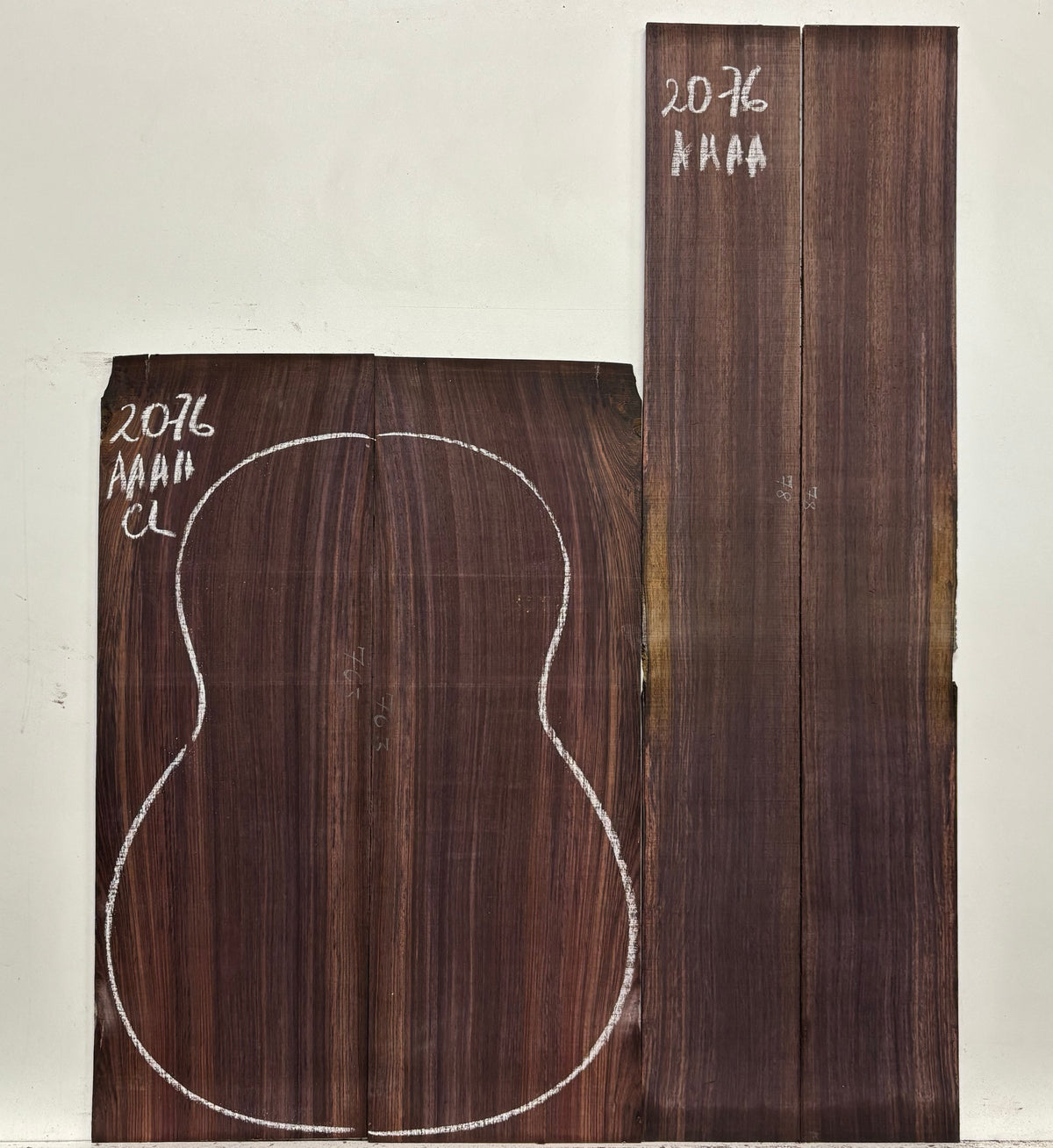 East Indian Rosewood Classical AAAA Grade Guitar Back & Side Set #2076 - Exotic Wood Zone