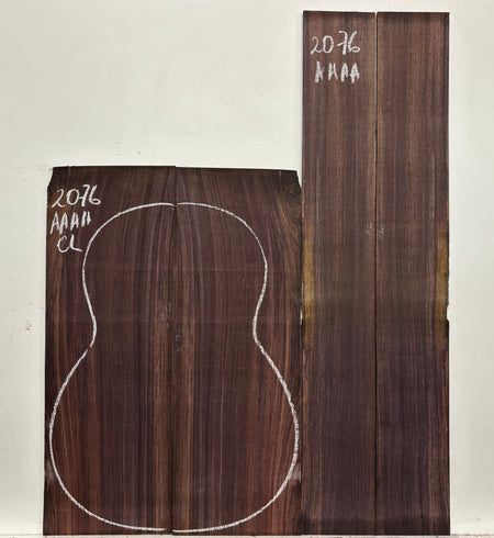East Indian Rosewood Classical AAAA Grade Guitar Back & Side Set #2076 - Exotic Wood Zone