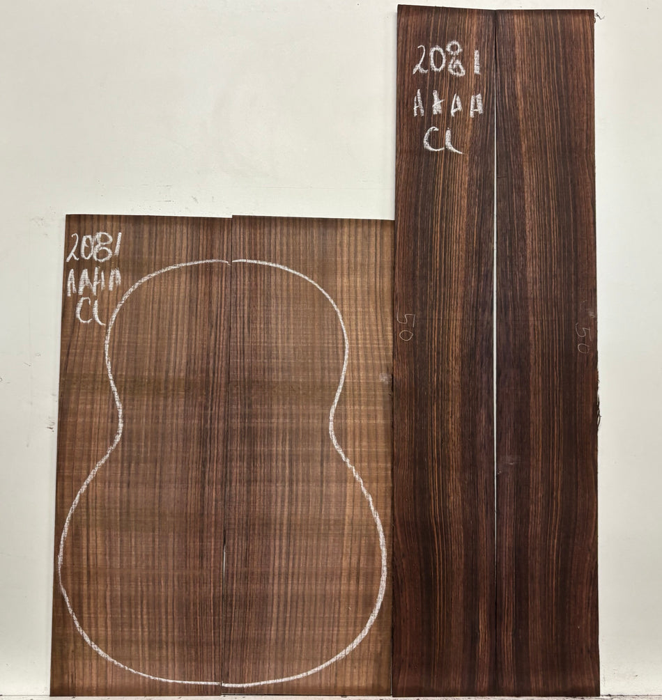 East Indian Rosewood Classical AAAA Grade Guitar Back & Side Set #2081 - Exotic Wood Zone
