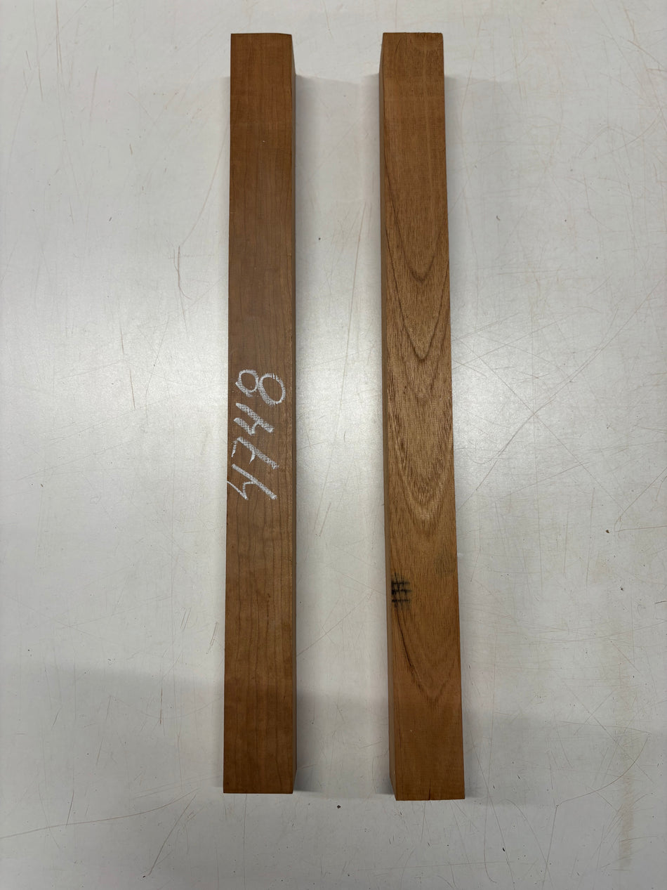 2 Pack, 2 Species Cherry + Spanish Cedar Turning Wood Blanks 24"x2"x2"#4748
