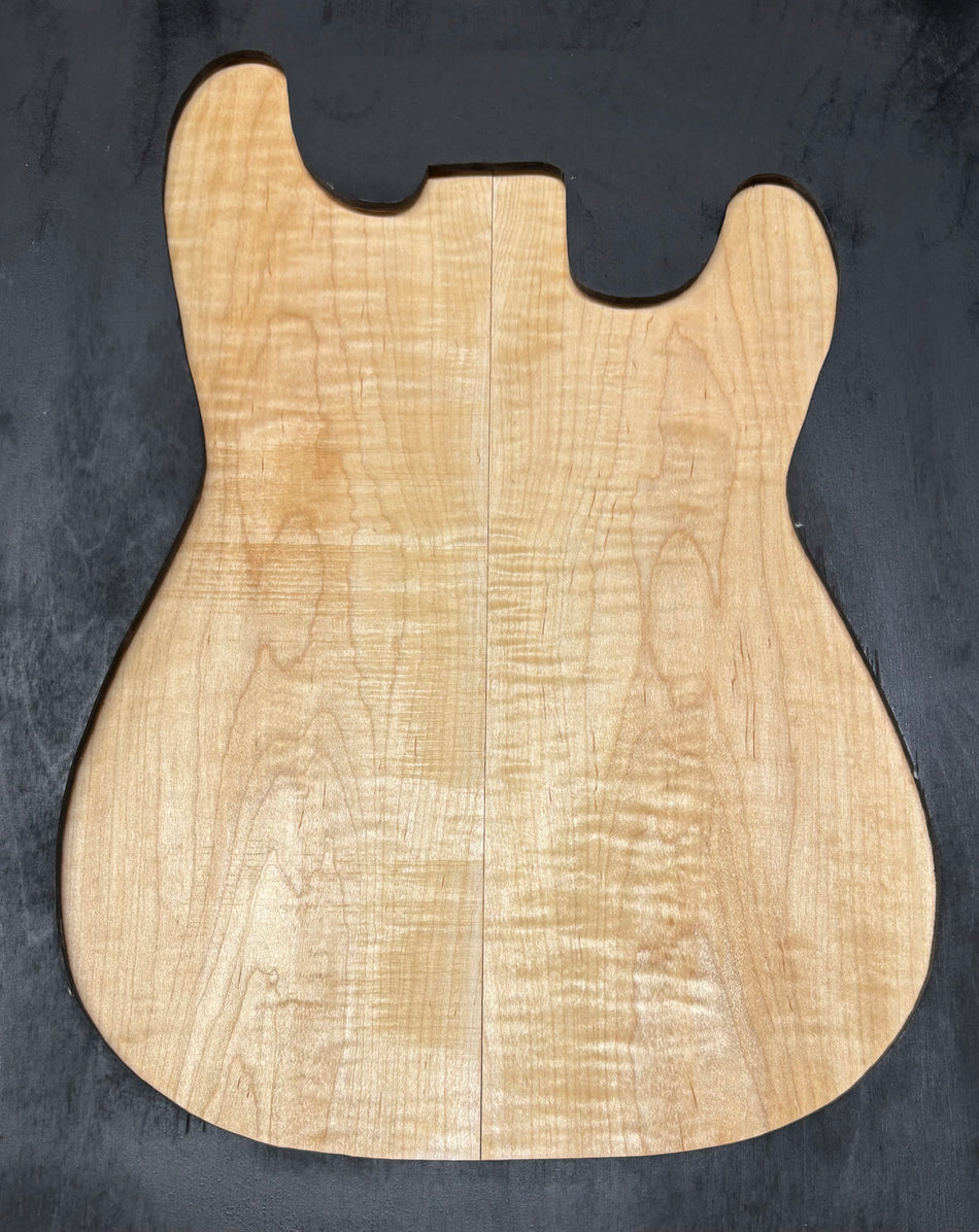 Flame Hard Maple Guitar Drop Top- 21" x 7-1/8" x 1/4" #802