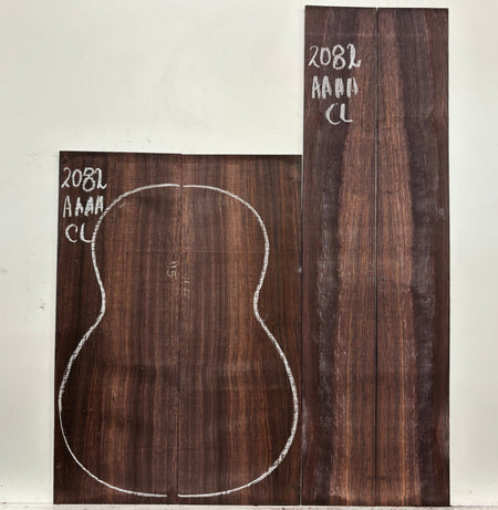 East Indian Rosewood Classical AAAA Grade Guitar Back & Side Set #2082 - Exotic Wood Zone