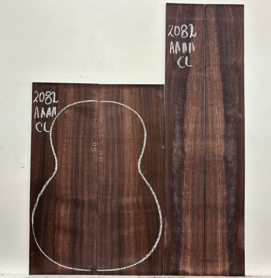 East Indian Rosewood Classical AAAA Grade Guitar Back & Side Set #2082 - Exotic Wood Zone