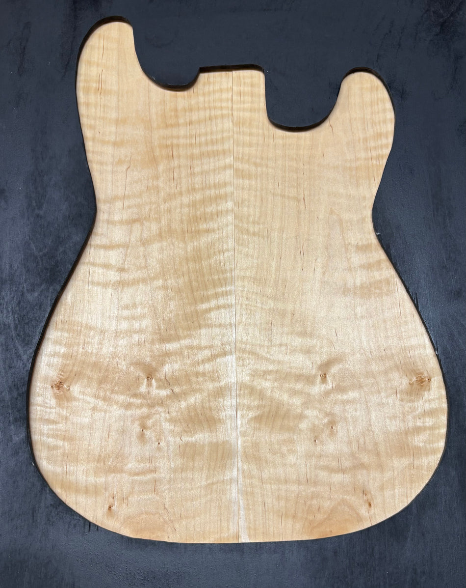 Flame Hard Maple Guitar Drop Top- 21" x 7-1/8" x 1/4" #803