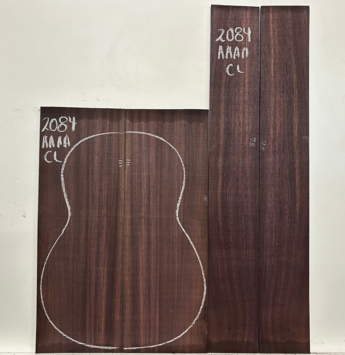 East Indian Rosewood Classical AAAA Grade Guitar Back & Side Set #2084 - Exotic Wood Zone