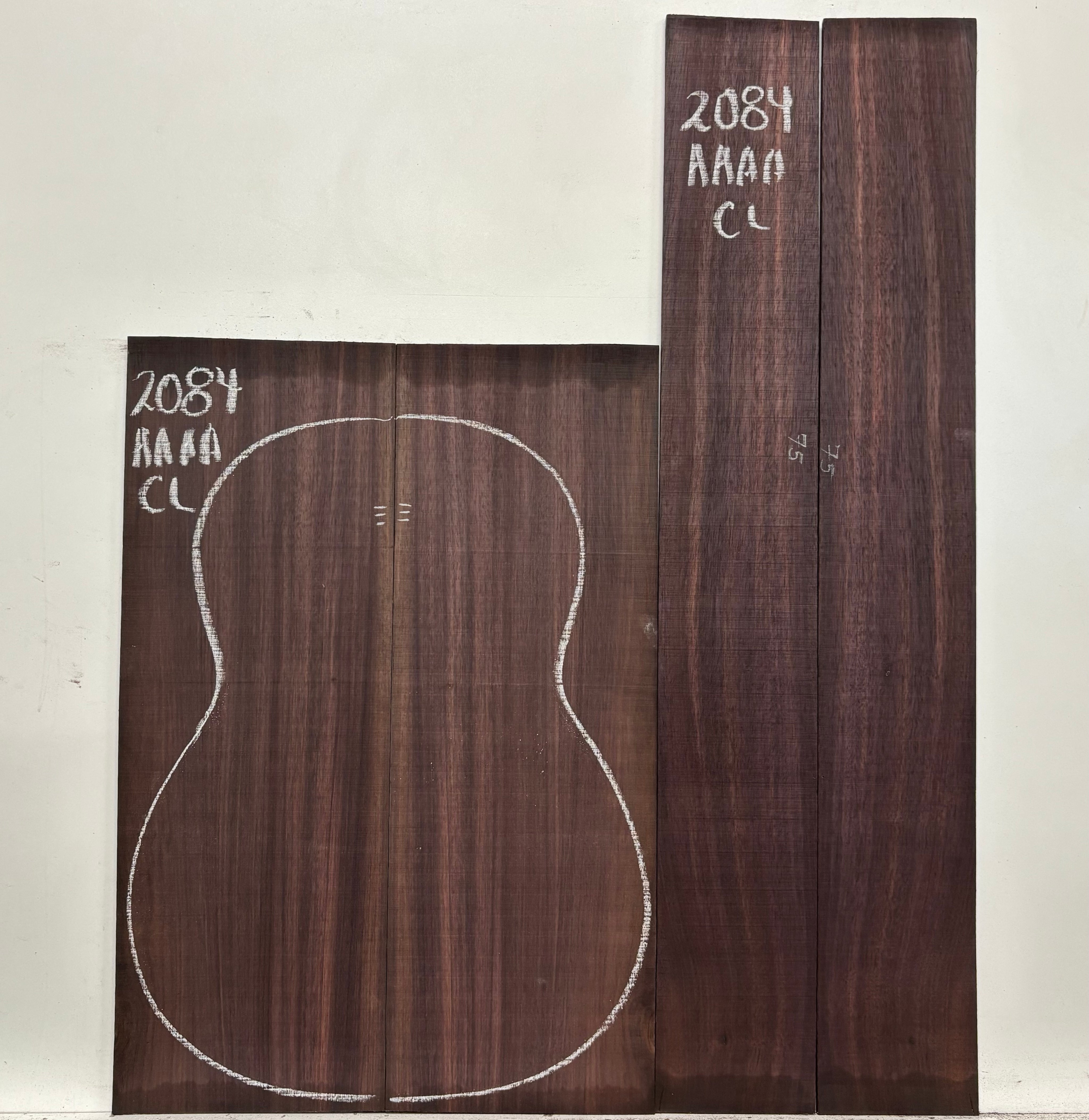 East Indian Rosewood Classical AAAA Grade Guitar Back & Side Set #2084 - Exotic Wood Zone