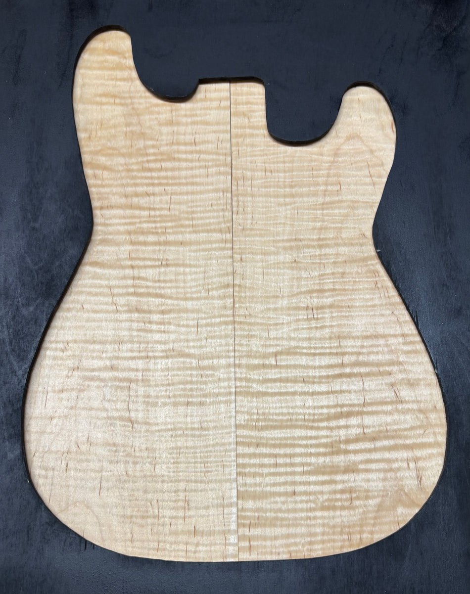 Flame Hard Maple Guitar Drop Top- 21" x 7-1/8" x 1/4" #804