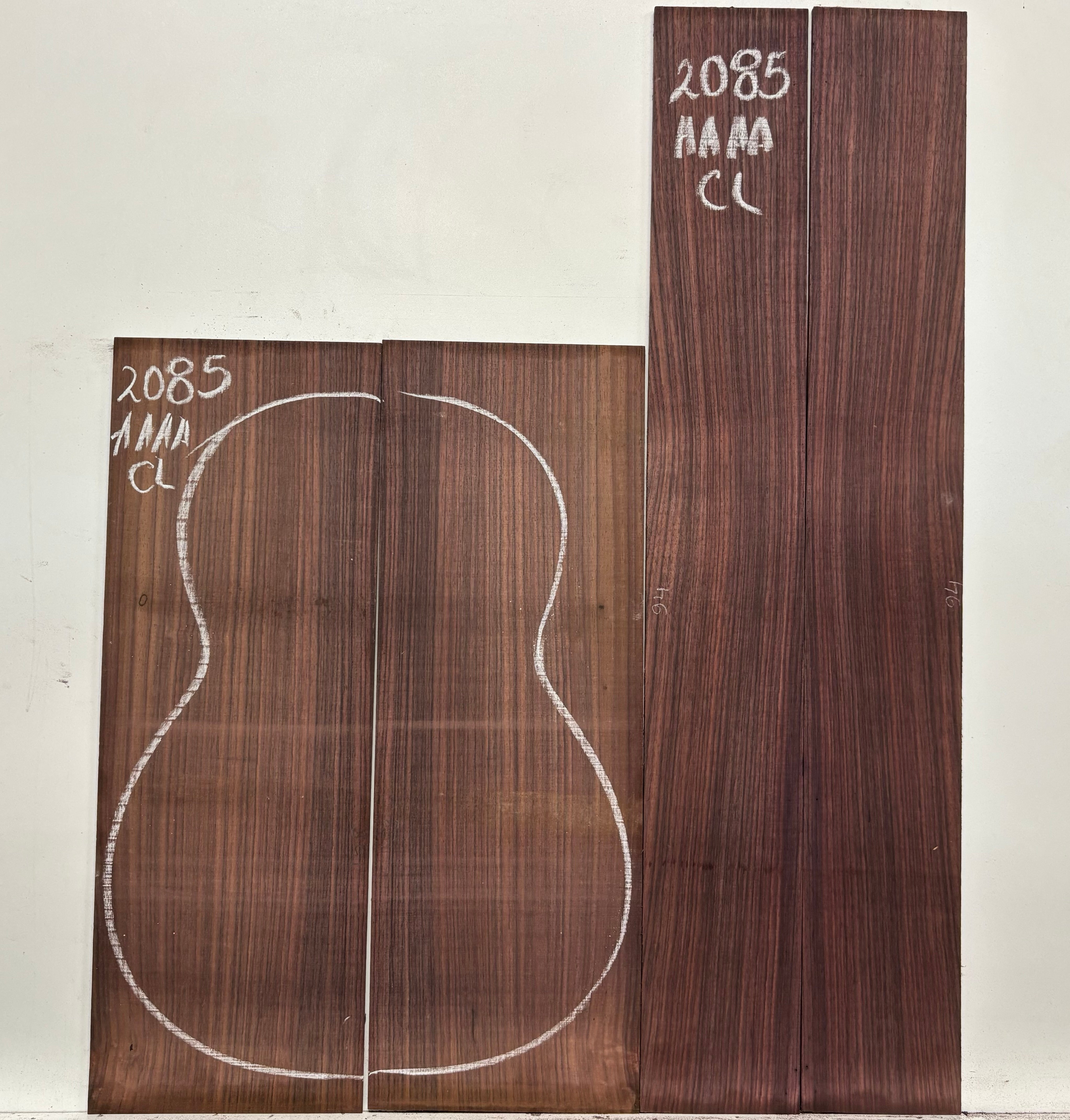 East Indian Rosewood Classical AAAA Grade Guitar Back & Side Set #2085 - Exotic Wood Zone