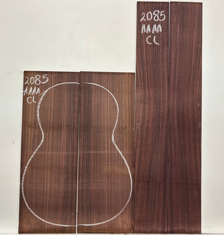 East Indian Rosewood Classical AAAA Grade Guitar Back & Side Set #2085 - Exotic Wood Zone