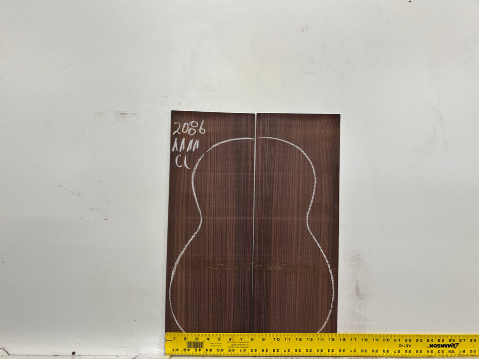 East Indian Rosewood Classical AAAA Grade Guitar Back & Side Set #2086 - Exotic Wood Zone