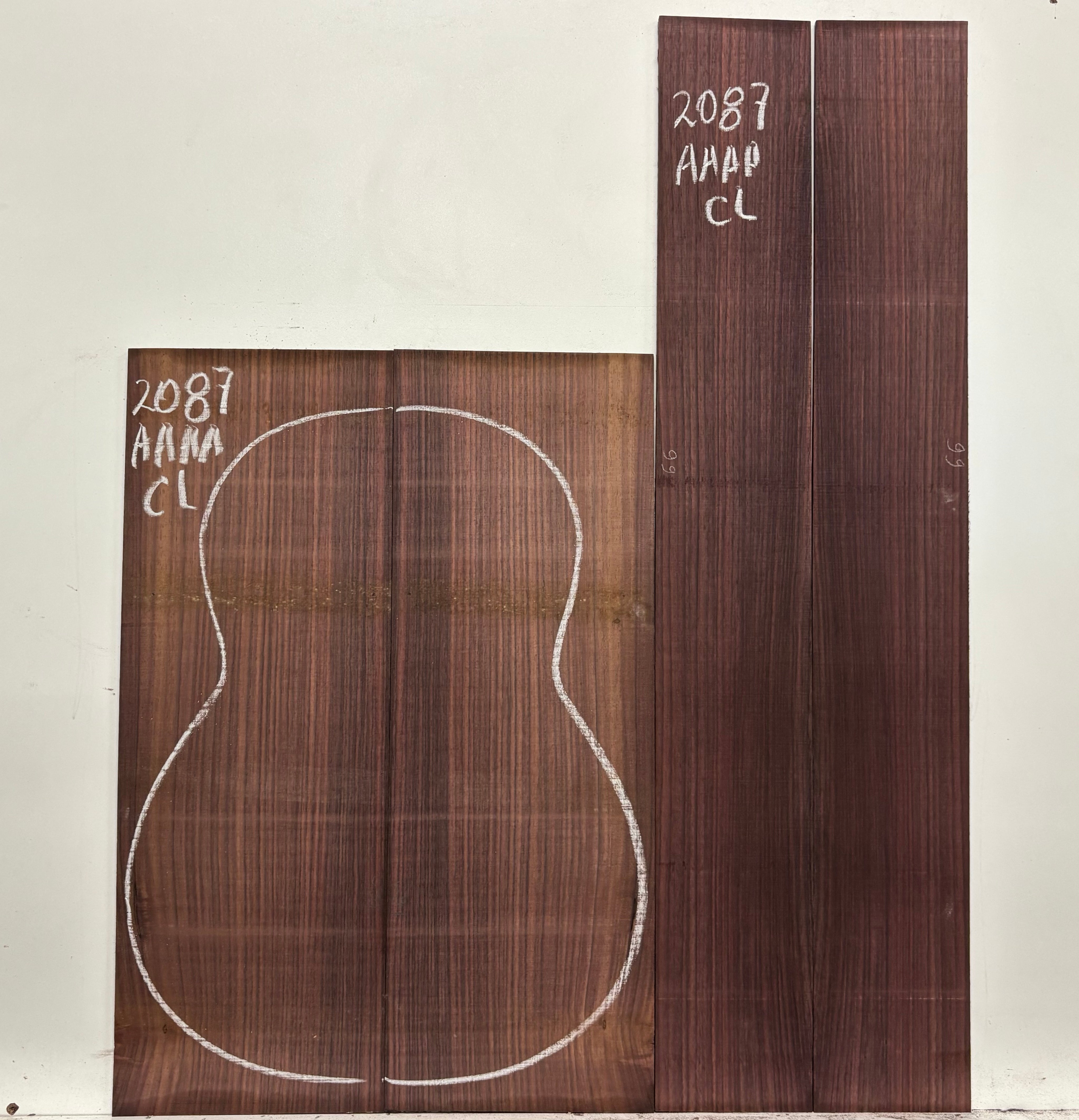 East Indian Rosewood Classical AAAA Grade Guitar Back & Side Set #2087 - Exotic Wood Zone