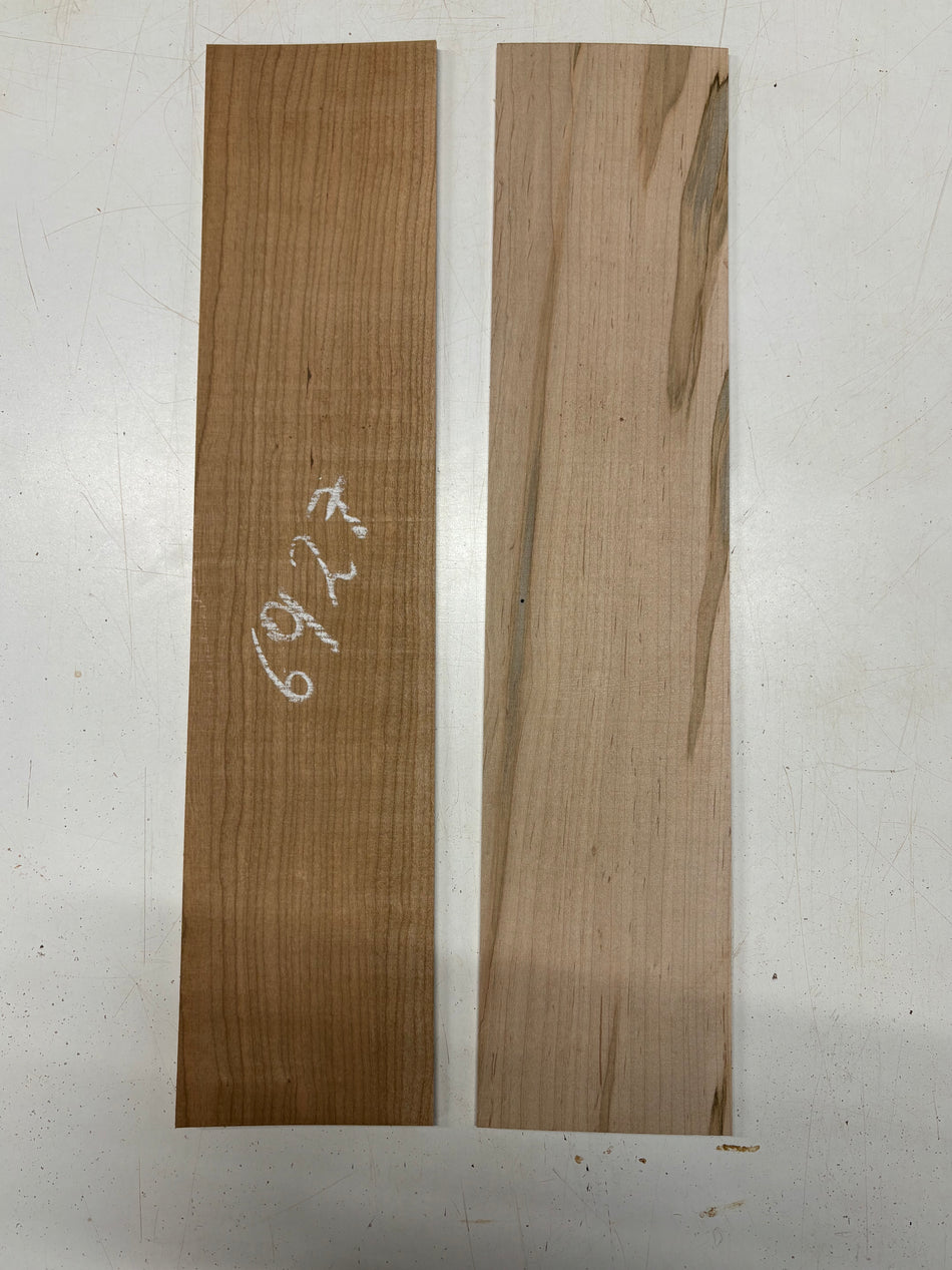 2 Pack, 2 Species Cherry + Ambrosia Maple Thin Stock Lumber 23"x5"x1/8"#6927