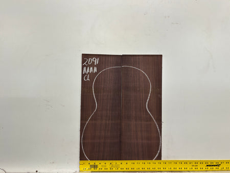 East Indian Rosewood Classical AAAA Grade Guitar Back & Side Set #2091 - Exotic Wood Zone
