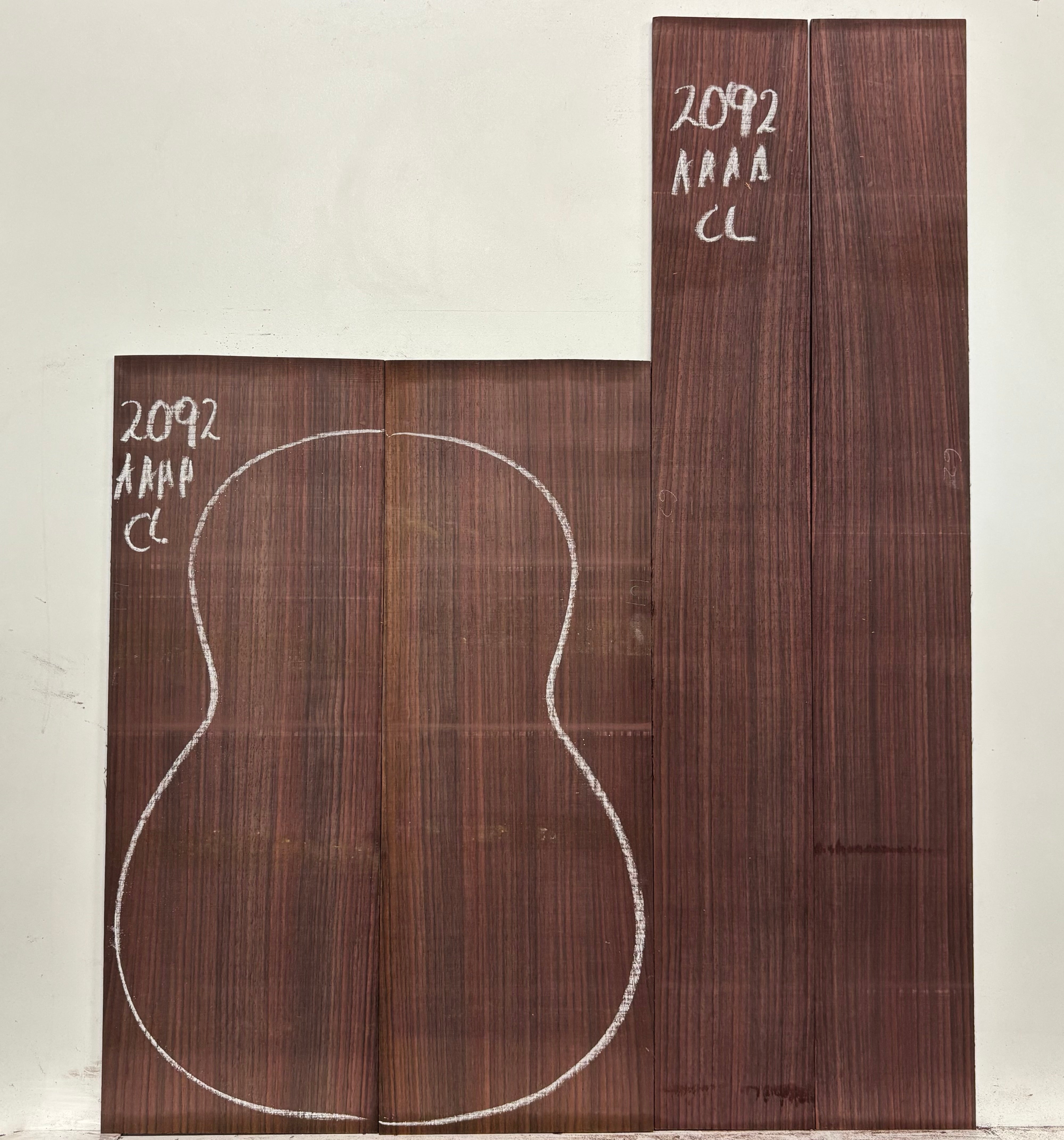East Indian Rosewood Classical AAAA Grade Guitar Back & Side Set #2092 - Exotic Wood Zone