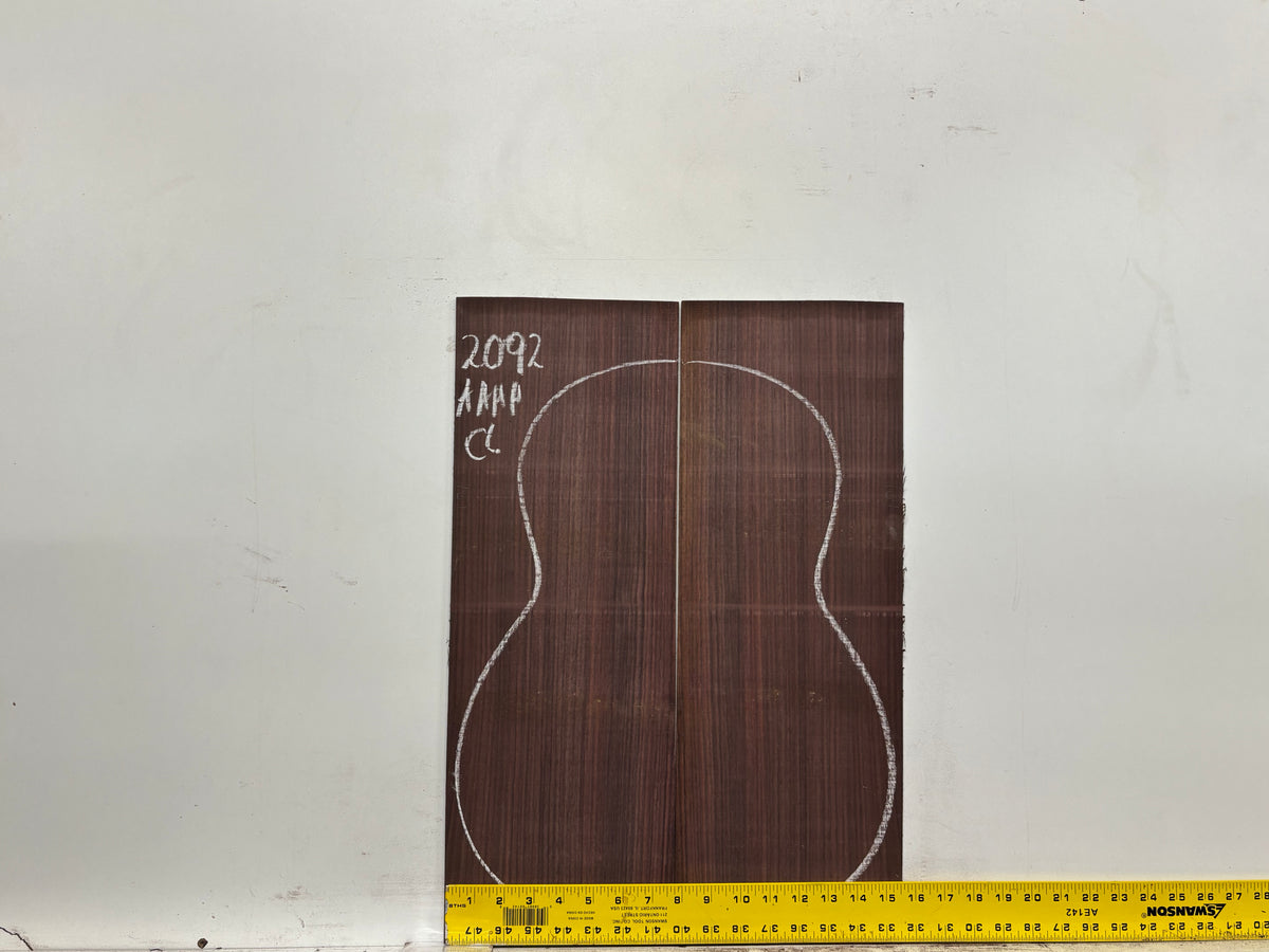 East Indian Rosewood Classical AAAA Grade Guitar Back & Side Set #2092 - Exotic Wood Zone