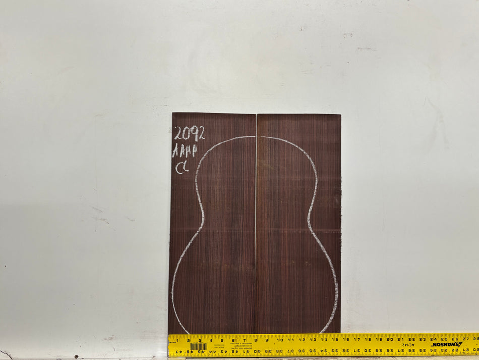 East Indian Rosewood Classical AAAA Grade Guitar Back & Side Set #2092 - Exotic Wood Zone