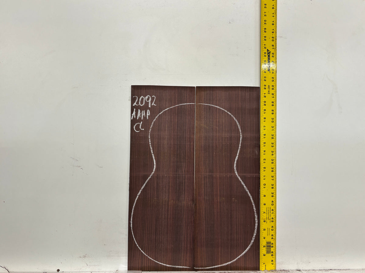 East Indian Rosewood Classical AAAA Grade Guitar Back & Side Set #2092 - Exotic Wood Zone