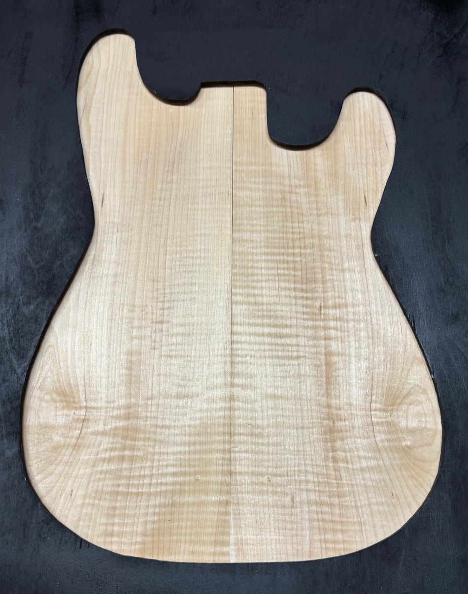 Table d'harmonie en érable pommelé flammé pour guitare - 21" x 7-1/8" x 1/4" #811