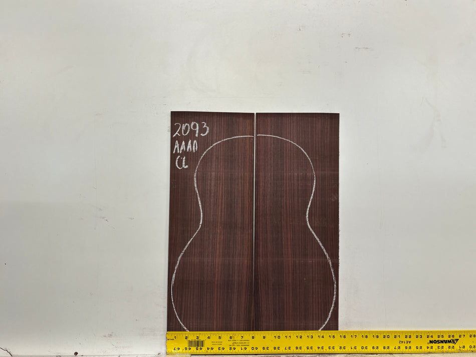East Indian Rosewood Classical AAAA Grade Guitar Back & Side Set #2093 - Exotic Wood Zone