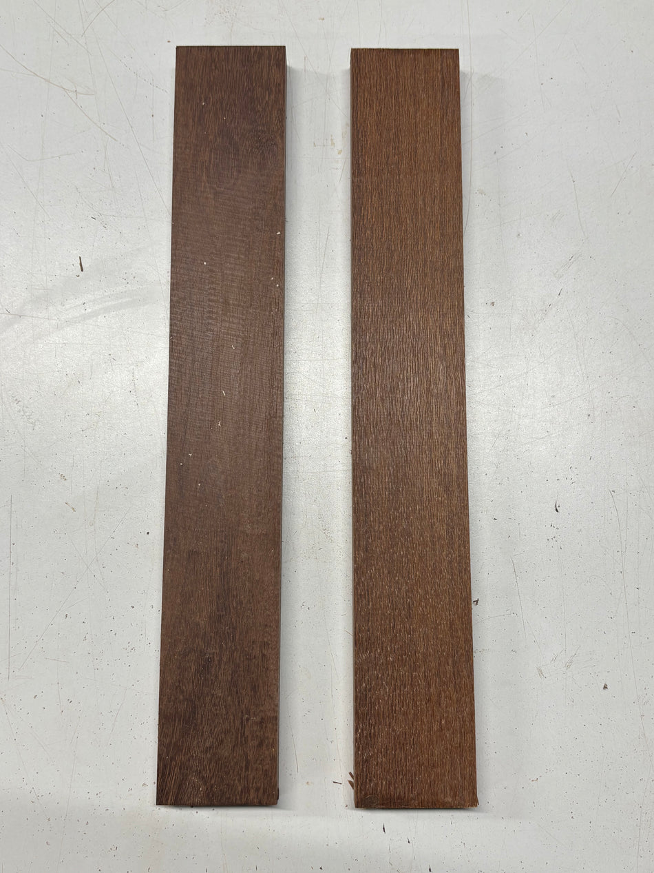 2 Pack, 2 Species Leopardwood  + Granadillo Thin Stock Lumber 16-1/2"x2-1/2"x7/8"#6936