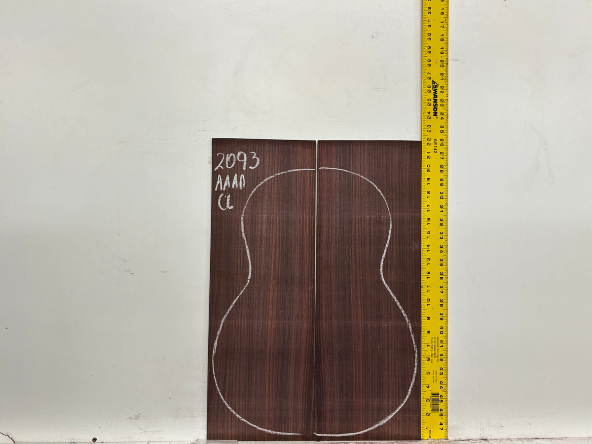 East Indian Rosewood Classical AAAA Grade Guitar Back & Side Set #2093 - Exotic Wood Zone