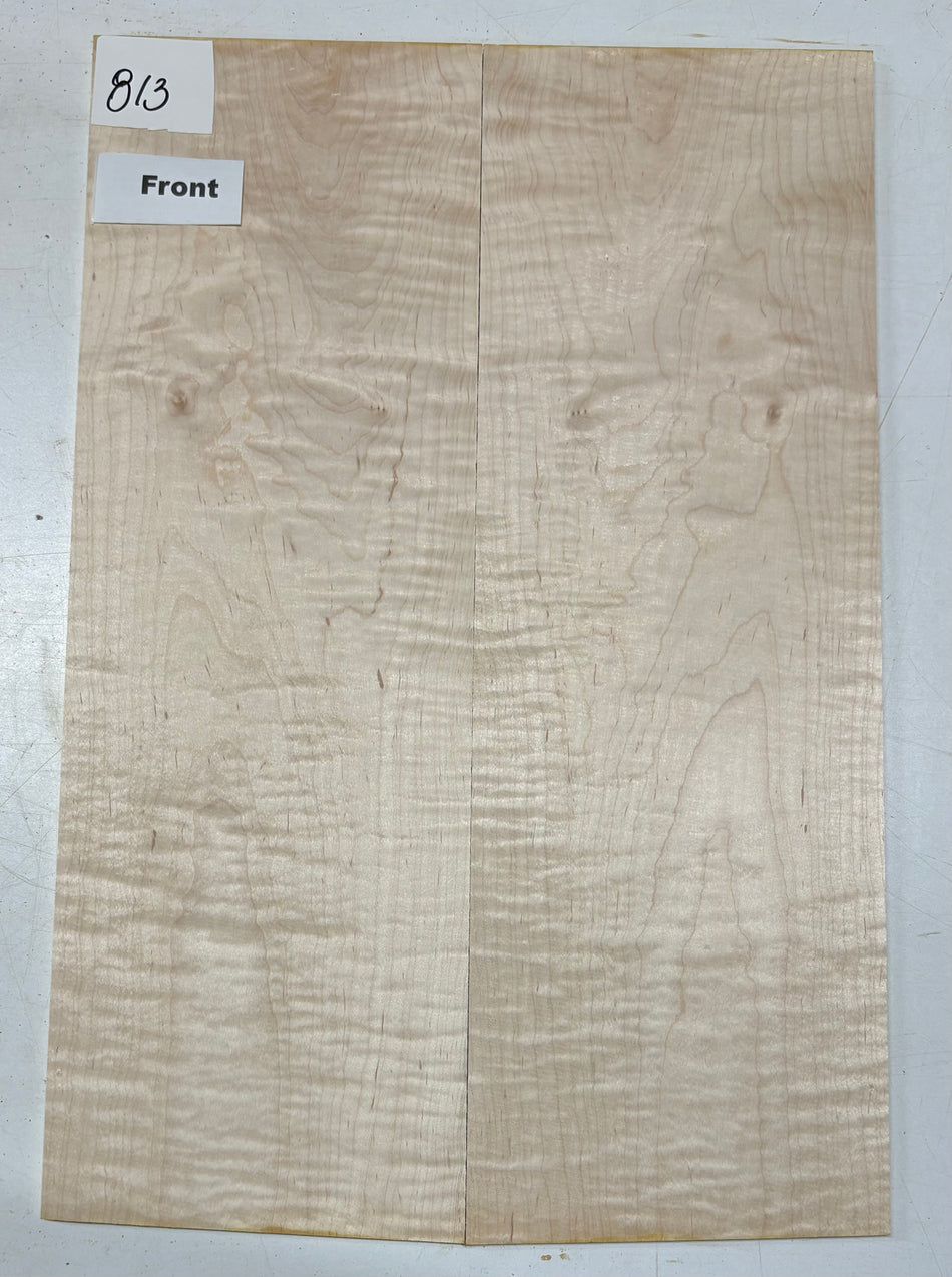 Table de guitare en érable ondé flame - 21" x 7-1/8" x 1/4" #813