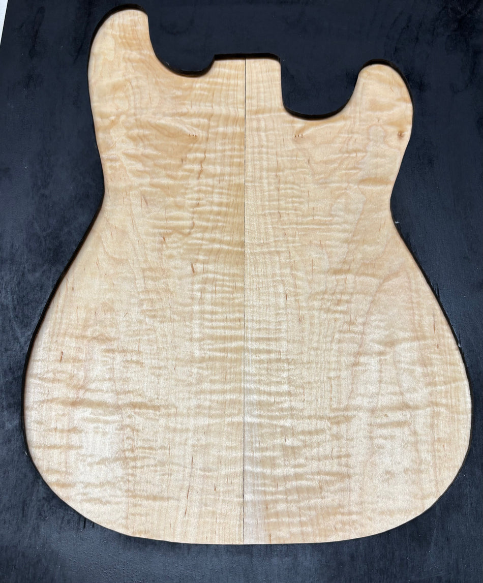 Table de guitare en érable ondé flame - 21" x 7-1/8" x 1/4" #813