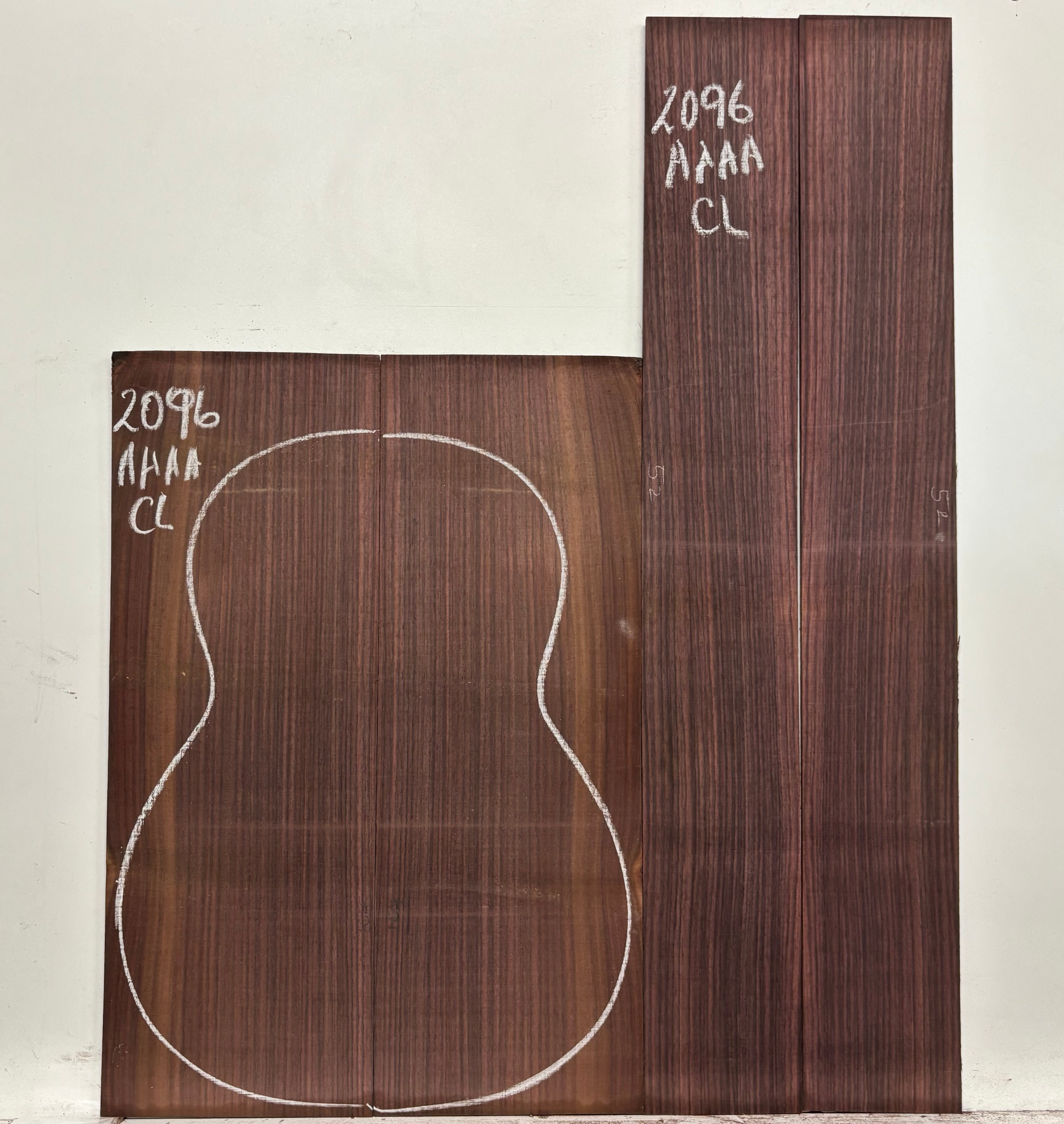East Indian Rosewood Classical AAAA Grade Guitar Back & Side Set #2096 - Exotic Wood Zone