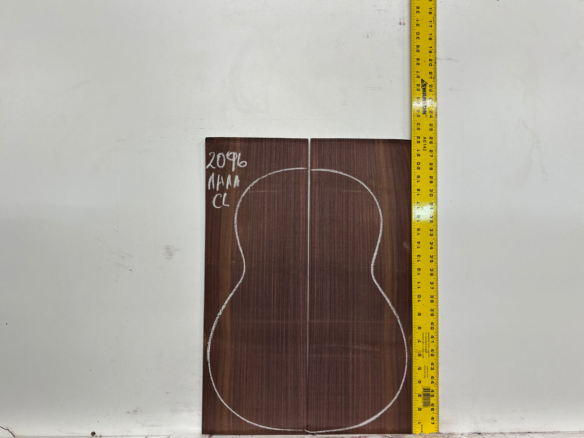East Indian Rosewood Classical AAAA Grade Guitar Back & Side Set #2096 - Exotic Wood Zone