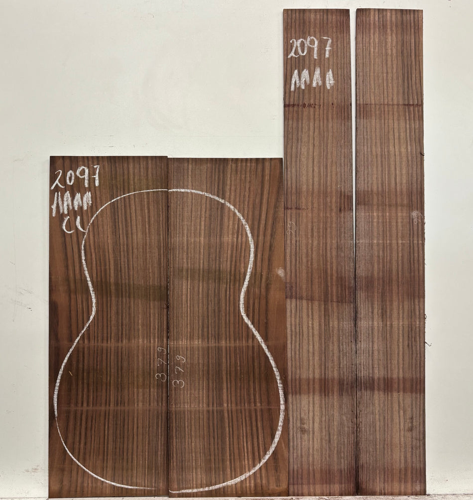East Indian Rosewood Classical AAAA Grade Guitar Back & Side Set #2097 - Exotic Wood Zone