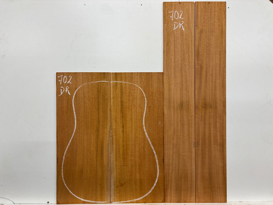 Mahogany Dreadnought Guitar Back & Side Set #702