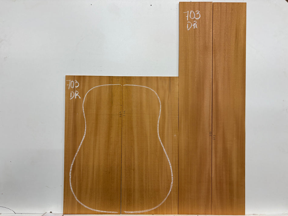 Mahogany Dreadnought Guitar Back & Side Set #703